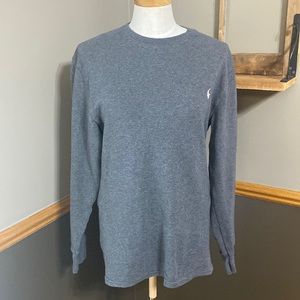 Polo Ralph Lauren dark gray thermal long sleeve shirt size Large